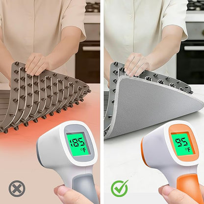 Heat Resistant Mat for Food Warming Mats 35.4×15.4 in, Heat Resistant Mats for Countertop Reflects 95% of Heat, Waterproof and Oilproof Hot Pad for Air Fryer, Coffee Maker, Oven