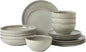 Gibson Elite Beckett Stoneware Matte Reactive Glaze 16 Piece Plates and Bowls by GibsonHomewares