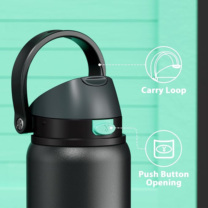 32 oz Insulated Water Bottle for Sports: Meoky Stainless Steel Water Bottle - Image 4
