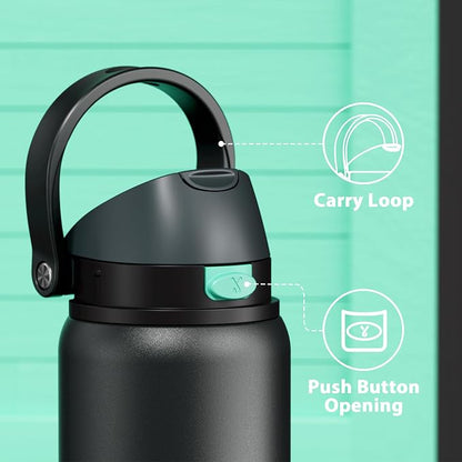 32 oz Insulated Water Bottle for Sports: Meoky Stainless Steel Water Bottle - Image 4