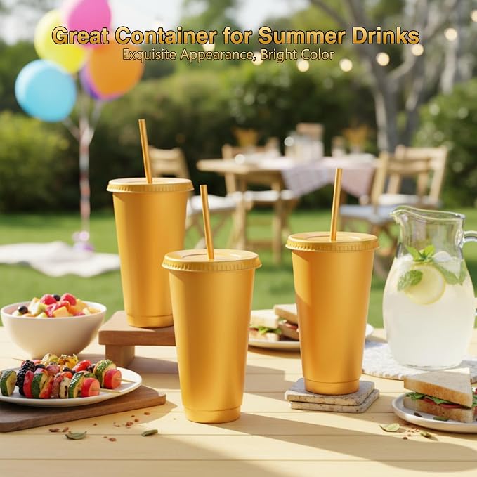 Amyhill 12 Pcs Reusable Glitter Cups - Image 4