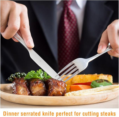 Nuenen 100 Pieces Dinner Knives Set, 8.3 Inches Durable Butter Knife Stainless - Image 4