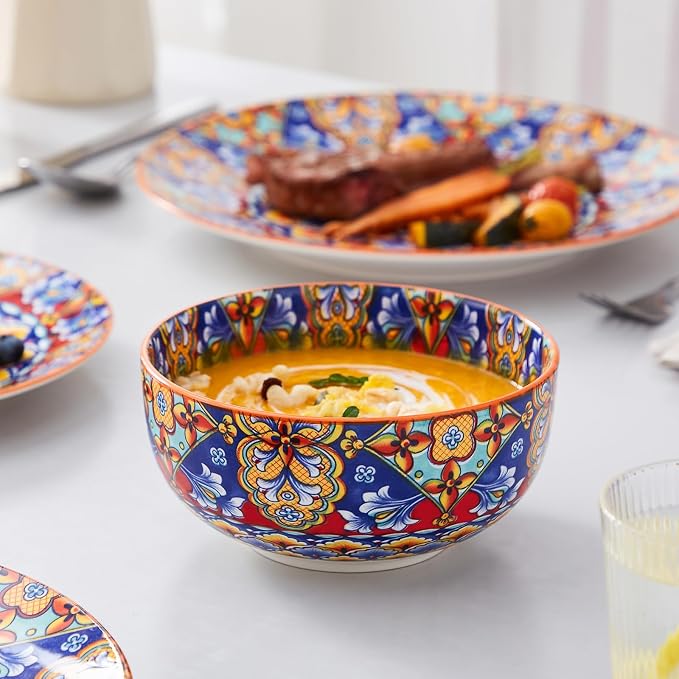 vancasso 12 Pieces Dinnerware Sets, Porcelain Dishes Set - Image 8