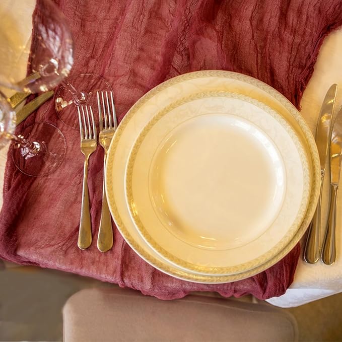 2 Pack Cheesecloth Table Runner 10Ft Christmas Gauze Boho Table Runners - Image 6