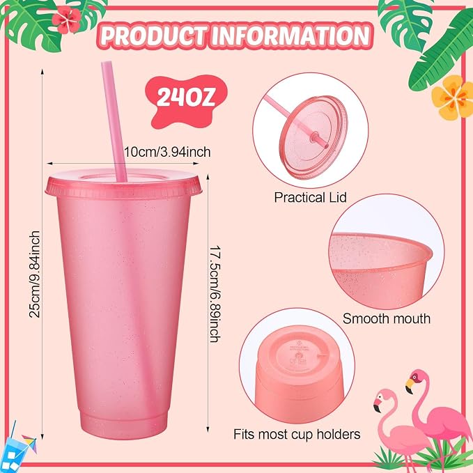 Honeydak 15 Pack Tumbler with Straw and Lid Bulk Cups - Image 3
