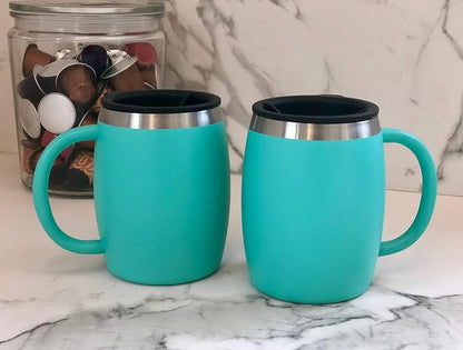 Stainless Steel Insulated Coffee Mugs Set of 2 Double Wall Coffee Cups - Image 4