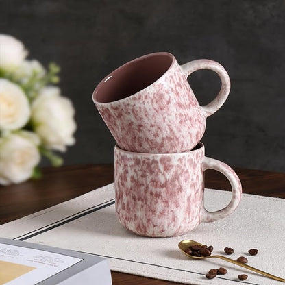 MONITO 12 OZ Coffee Mugs Set of 4, Ceramic Coffee Mugs, Modern Coffee Mugs Set - Image 6
