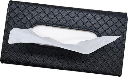 Car Sun Visor Tissue Holder, Car Napkin Holder, Premium PU Leather, Mask Holder by Langmeil