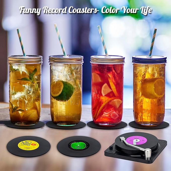 Retro Vinyl Record Coasters - Image 7
