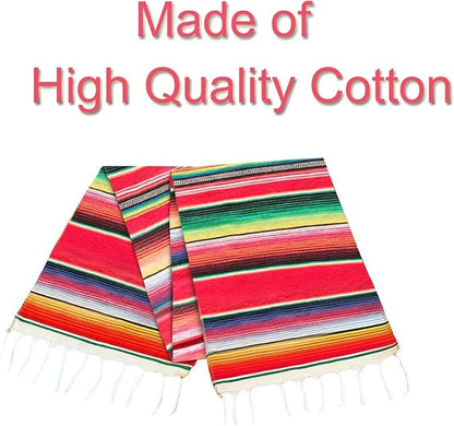 Fowecelt Mexican Serape Table Runner 14 x 84 Inch - Image 4