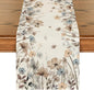 Artoid Mode Brown Poppy Flowers Floral Blossom Summer Table Runner, Spring Fall by ArtoidMode