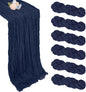 6 Pack Navy Blue Cheesecloth Table Runner 35 x 120 Inch | Boho Gauze Cheese by Pepmily