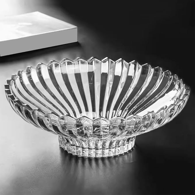 Extra Large Glass Fruit Bowl or Decorative Bowl, Center Bowl，Used by Rxcvkmw