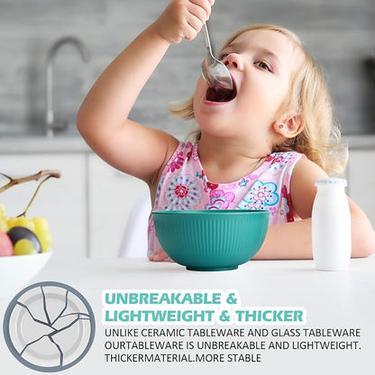 Unbreakable Cereal Bowls 24 oz, Lightweight, Made of Wheat Straw Fiber - Image 3