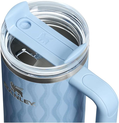 STANLEY Quencher H2.0 Flow State Tumbler, 30 oz, Slate Blue Drift | Handle and - Image 2