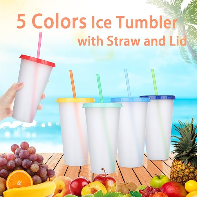 Honeydak 15 Pack Tumbler with Straw and Lid Bulk Cups - Image 6