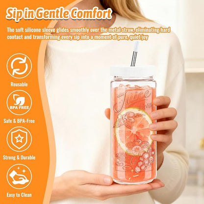 10 Pack 16oz Glass Juice Bottles - Image 6