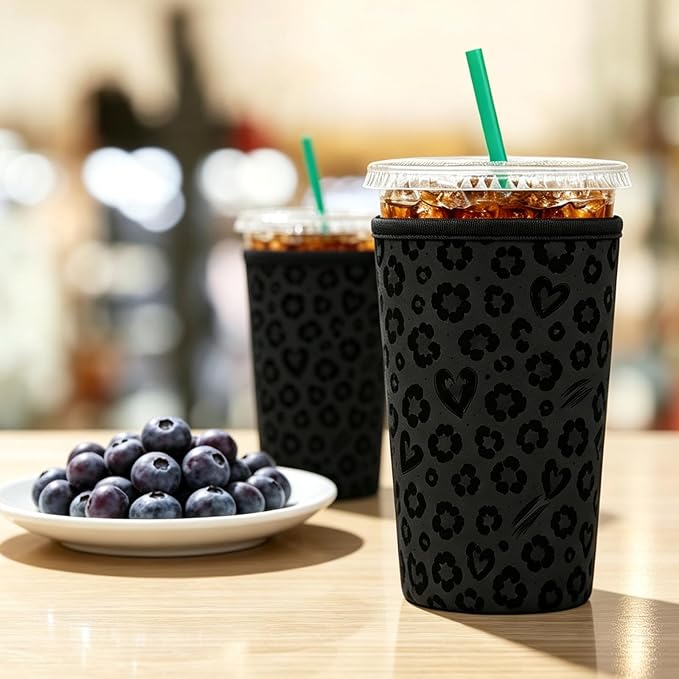 3 Pack Reusable Iced Coffee and Cold Soda Insulated Neoprene Cup Sleeve | Funny - Image 8