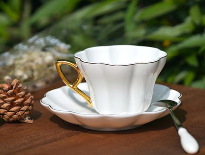British Coffee Cup 3 Piece Set（6.8oz） Household Fashional Tea Cup - Image 8