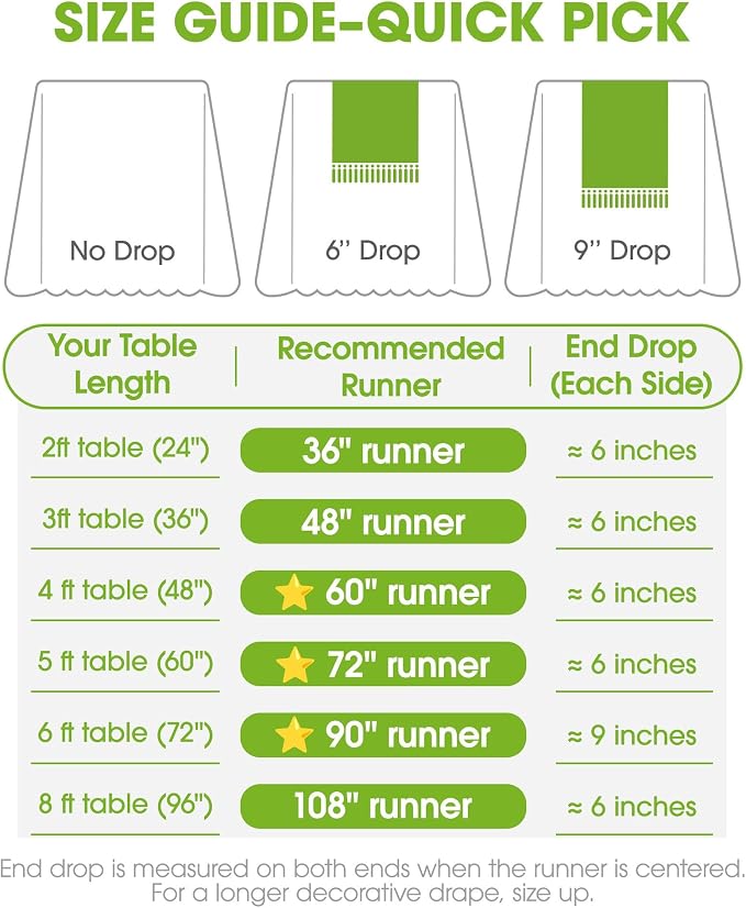 Pureegg Boho Table Runner 12 x 72 Inch, Woven Tassel Design | Dining Table - Image 3