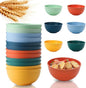 Lazycorner 12 Pcs Wheat Straw Cereal Bowls 26 Oz Wheat Straw Bowls Set Reusable by Lazycorner