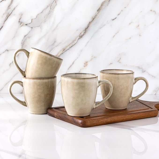 GBHOME Ceramic Coffee Mugs Set of 4, 12oz Stoneware Coffee Mugs Set - Image 6