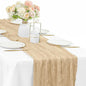 Sand 35 x 120 Inches Long Cheesecloth Table Runner Gauze Fabric 10Ft Boho Table by Sunnyline