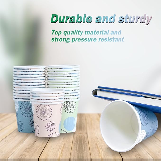 Clawsoff 300 Pack 3 oz Paper Cups Small Disposable Mouthwash Bathroom Cups | - Image 3
