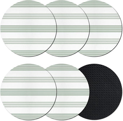 Modern Stripes Coasters Set of 6, Absorbent Coasters by Unknown