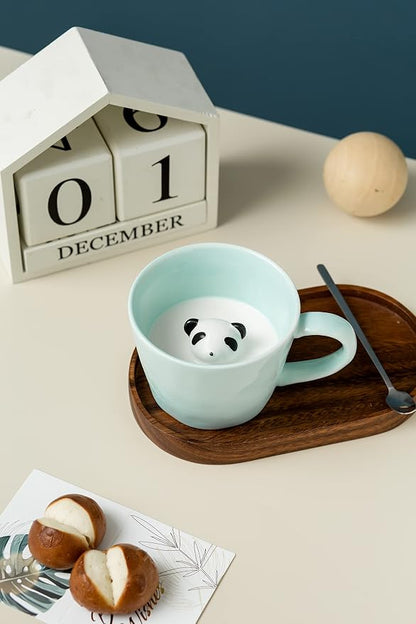 DIHOclub Panda Ceramic Cup Hidden 3D Animal Inside Mug, Cute Cartoon Handmade - Image 8