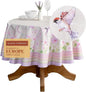 Maison d' Hermine Table Cloth Round Table 100% Cotton 69 Round Inches Tablecloth Reusable Decorative for Dining Room Farmhouse Home Valentines Day Decorations Spring Summer - Magnolia Mornings