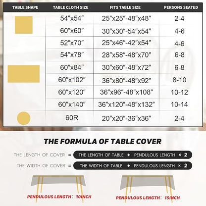 Smiry Rectangle Faux Champagne Table Cloth, Waterproof Burlap Fabric Tablecloth, Washable Decorative Farmhouse Table Covers for Kitchen, Dining, Parties, 60x102, Champagne