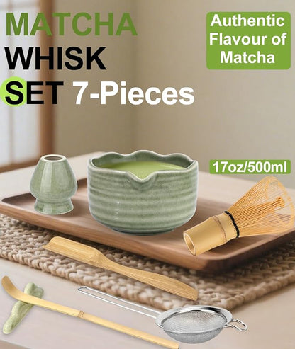 JBER Matcha Whisk Set, Whisk 100 Prongs, Sifter - Image 2