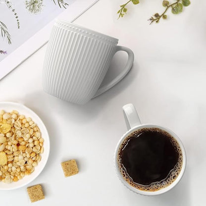 Coffee Mugs Set of 6, 16 Oz White Coffee Mugs | HomeElves Porcelain Mugs - Image 7