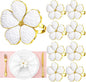 Flower Napkin Rings Set of 8, European Palace-Style Glaze, High-Temperature by Unknown