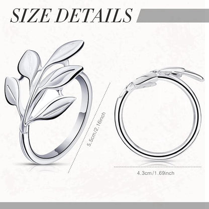 Hotop Set of 100 Leaf Napkin Rings Silver Metal Napkin Rings Holders Bulk - Image 6