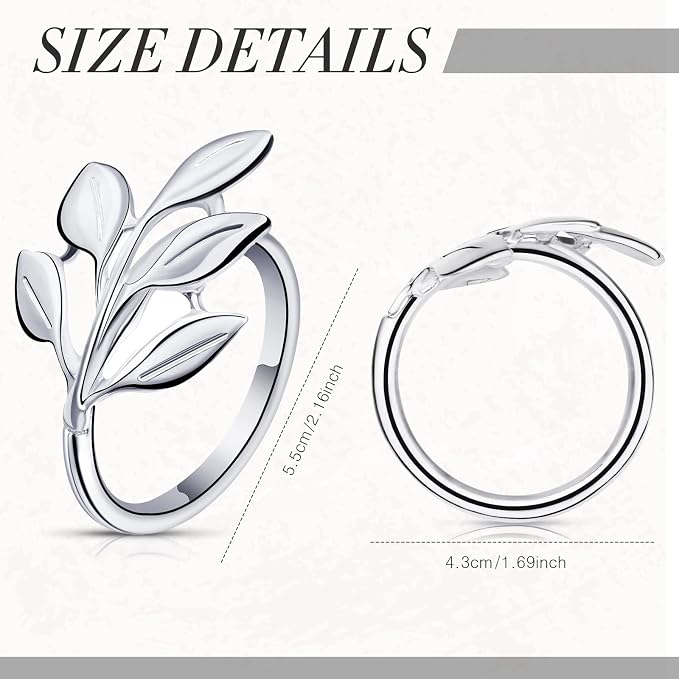 Hotop Set of 72 Leaf Napkin Rings Silver Metal Napkin Rings Holders Bulk - Image 6
