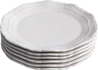 10 Inch Porcelain Dinner Plates Set of 6, Dishwasher safe, Microwave safe by Unknown