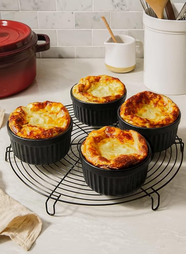 LE TAUCI Ramekins 8 OZ Oven Safe, Creme Brulee Ramekins, Pudding Custard Cups - Image 6