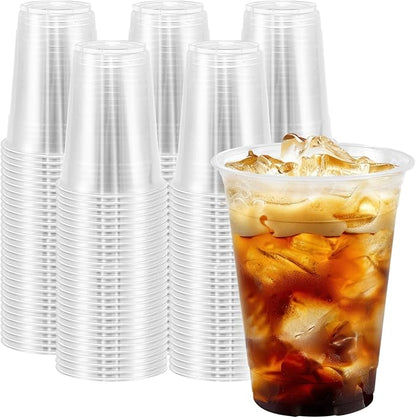 Clawsoff 300 Pack 16 oz Clear Plastic Cups Disposable Iced Coffee Cups | Cold by BuyNow
