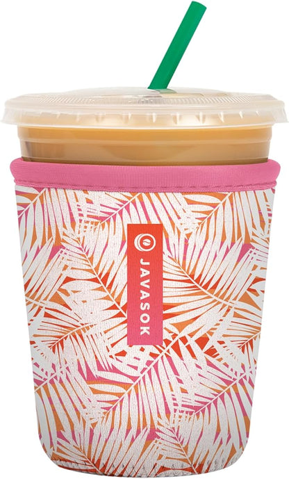 Sok It JavaSok Iced Coffee & Cold Soda Insulated Neoprene Cup Sleeve (Tropical Breeze, Small: 16-20oz)