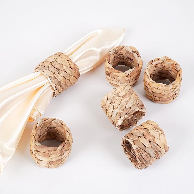 Napkin Rings Set of 6, Thanksgiving Napkin Rings Table Decor Handmade by by COMELLOW