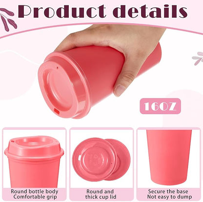 FillTouch 12 Pcs 16 oz Reusable Coffee Cups - Image 3