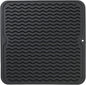 Silicone Dish Drying Mat for Multiple Usage,Easy clean,Eco-friendly,Heat-resistant Silicone Mat for Kitchen Counter or Sink,Refrigerator or Drawer liner Black M 12 inches x 12 inches