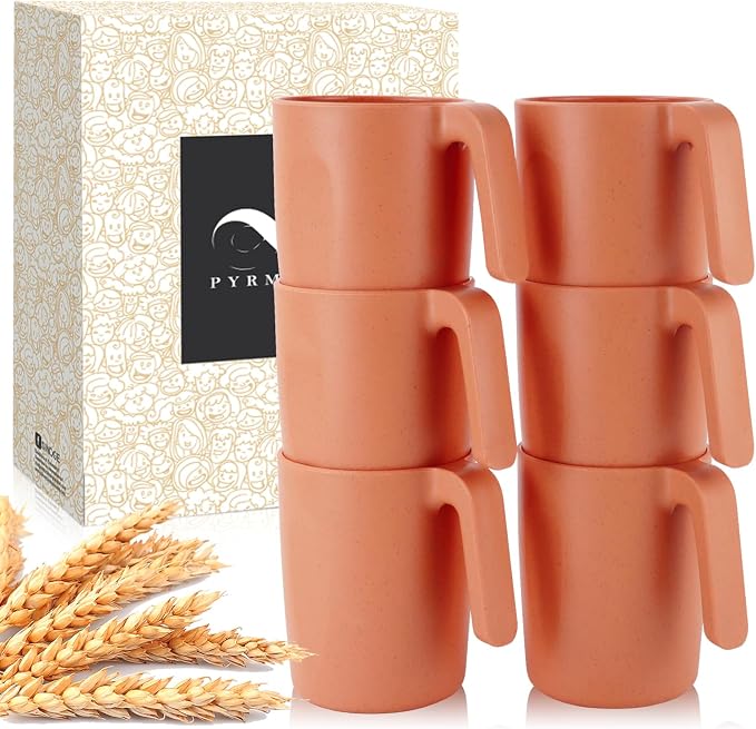PYRMONT Wheat Straw Cups 16 Oz Alternative Plastic Cups by PYRMONT