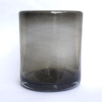 Solid Humo Smoke Gray 9 oz Short Tumblers, Recycled Glass, Toxin-Free - Image 3