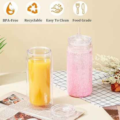 20 Oz Acrylic Snowglobe Tumbler Including Diy Kit, 4 Pack Pre-Drilled Double - Image 5