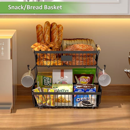 2 Tier Fruit Basket for Kitchen Counter - Image 3