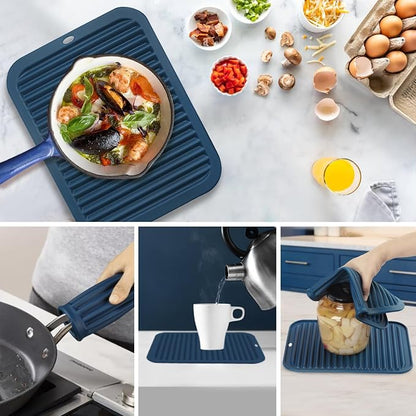 Silicone Mats for Kitchen Counter, 9x12'' Trivets for Hot Pots and Pans - Image 3