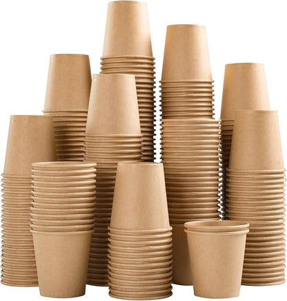 SIUQ 400 Pack 3 oz Kraft Paper Cups, Disposable Bathroom Mouthwash Cups | Mini by SIUQ